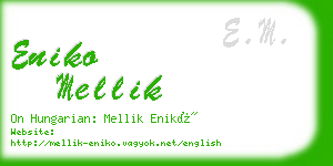 eniko mellik business card